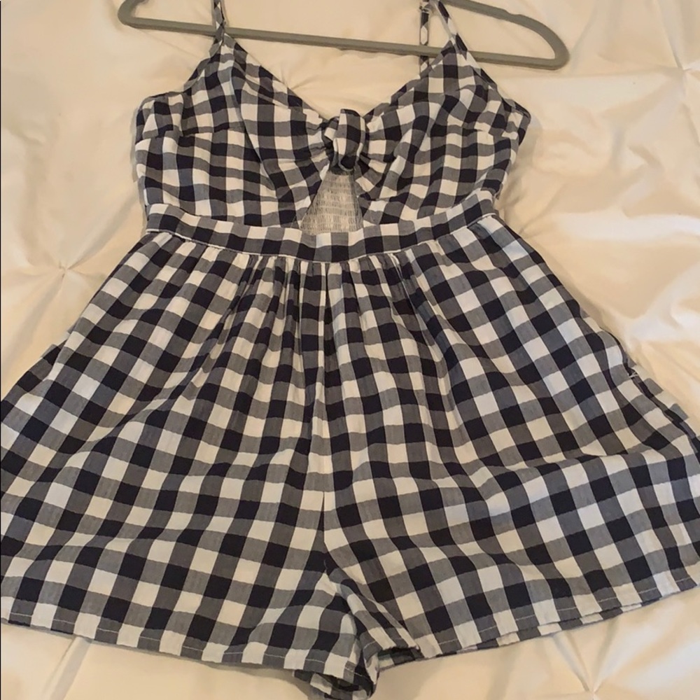 American Eagle GINGHAM ROMPER